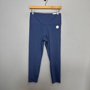 PINK VICTORIA'S SECRET yoga rib 7/8 leggings in slate blue size L